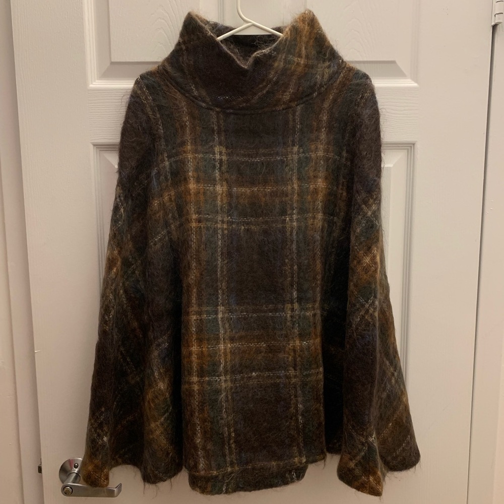 Sportsmax wool-blend poncho